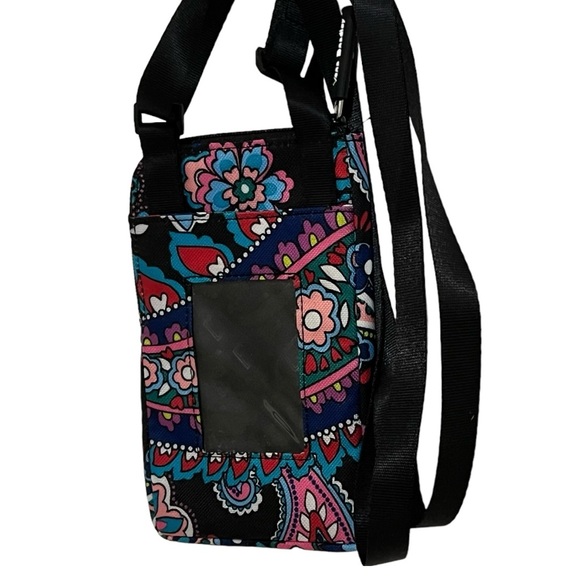 Vera Bradley RFID Mini Cellphone Crossbody Wallet Shoulder Strap Paisley Floral - Picture 1 of 5